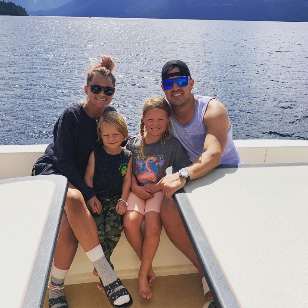Ben with his family during the vacation