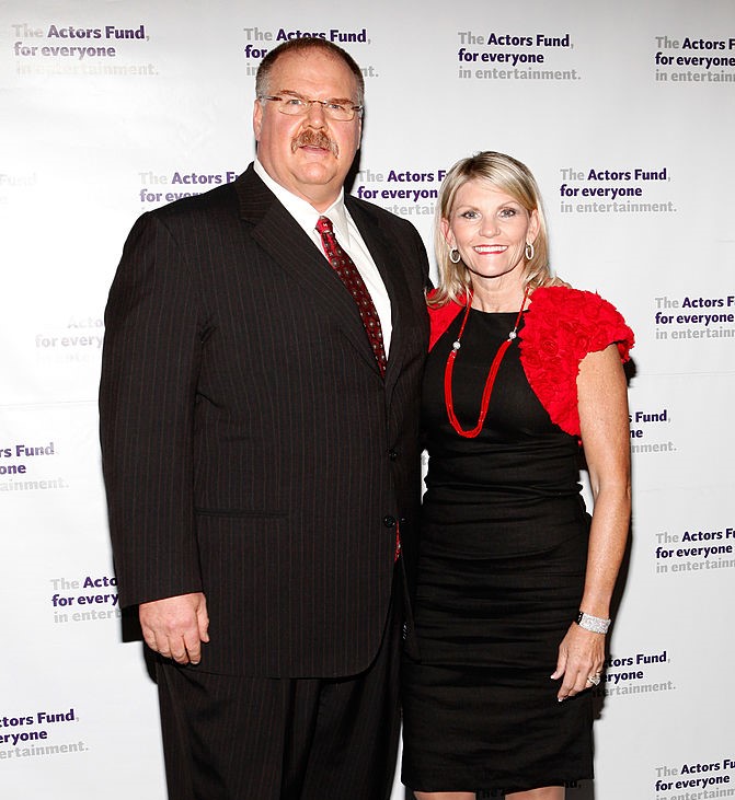 Andy Reid's wife, Tammy and him in program.