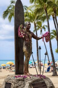 Statue Of Legendary Surfer