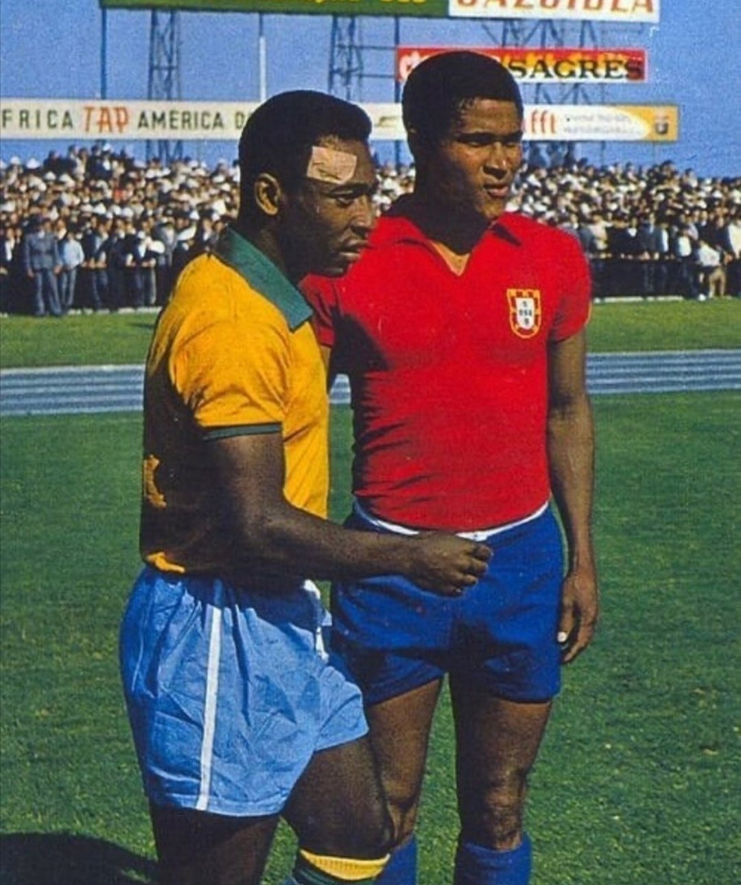 Eusebio With Pele