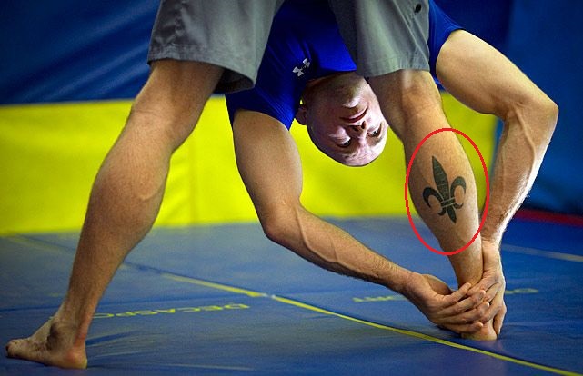 Georges St Pierre right leg tattoo