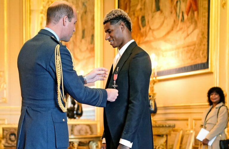Marcus Rashford with Prince Williams