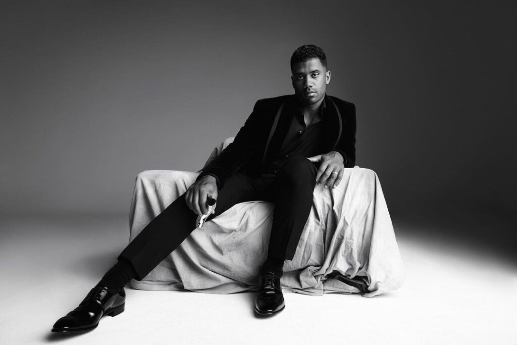 Russell Wilson during a photoshoot (Source: Instagram)