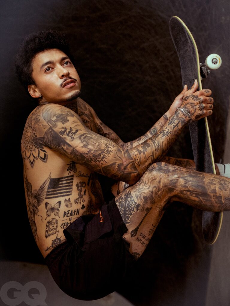 Nyjah Huston's tattoo