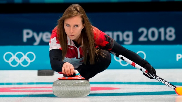 Rachel Homan curling in Olympics 2018 at Pyeongchang.