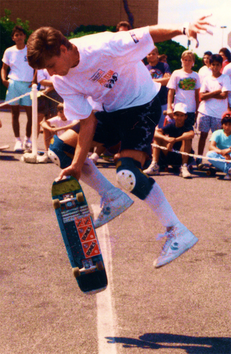 Mullen skateboarding in his young days