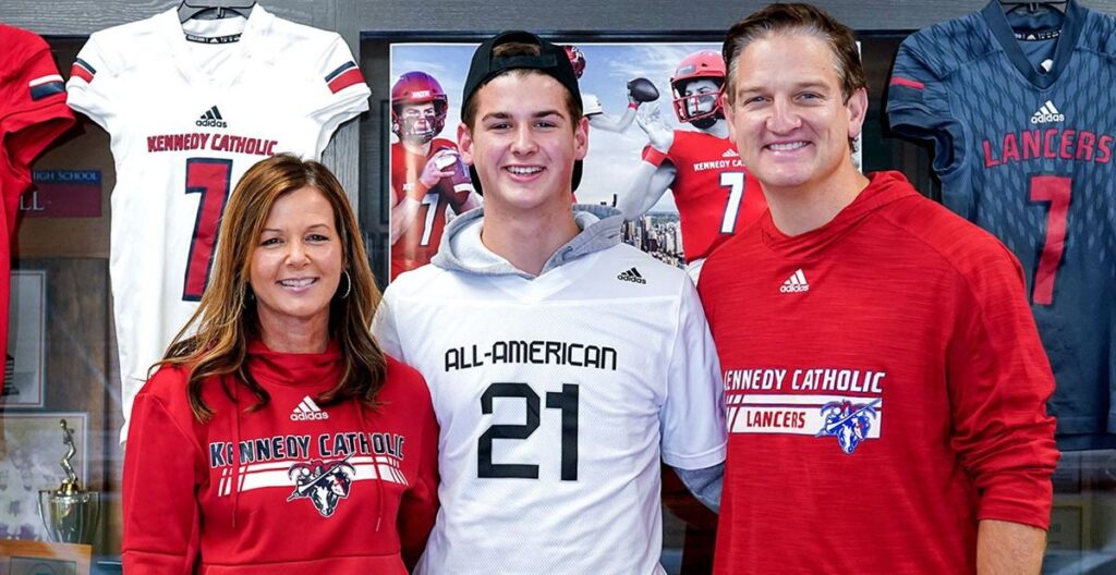 Sam's family, Damon Huard, father, and Julie Ann, mother