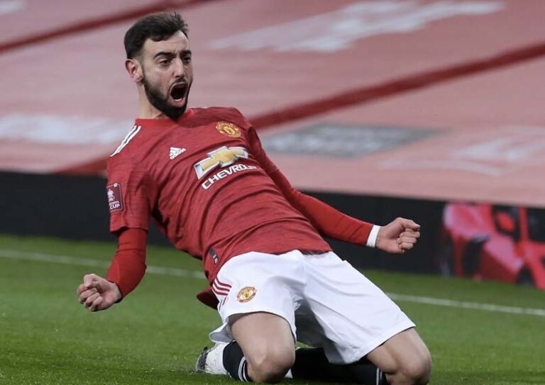 Bruno Fernandes representing Manchester United