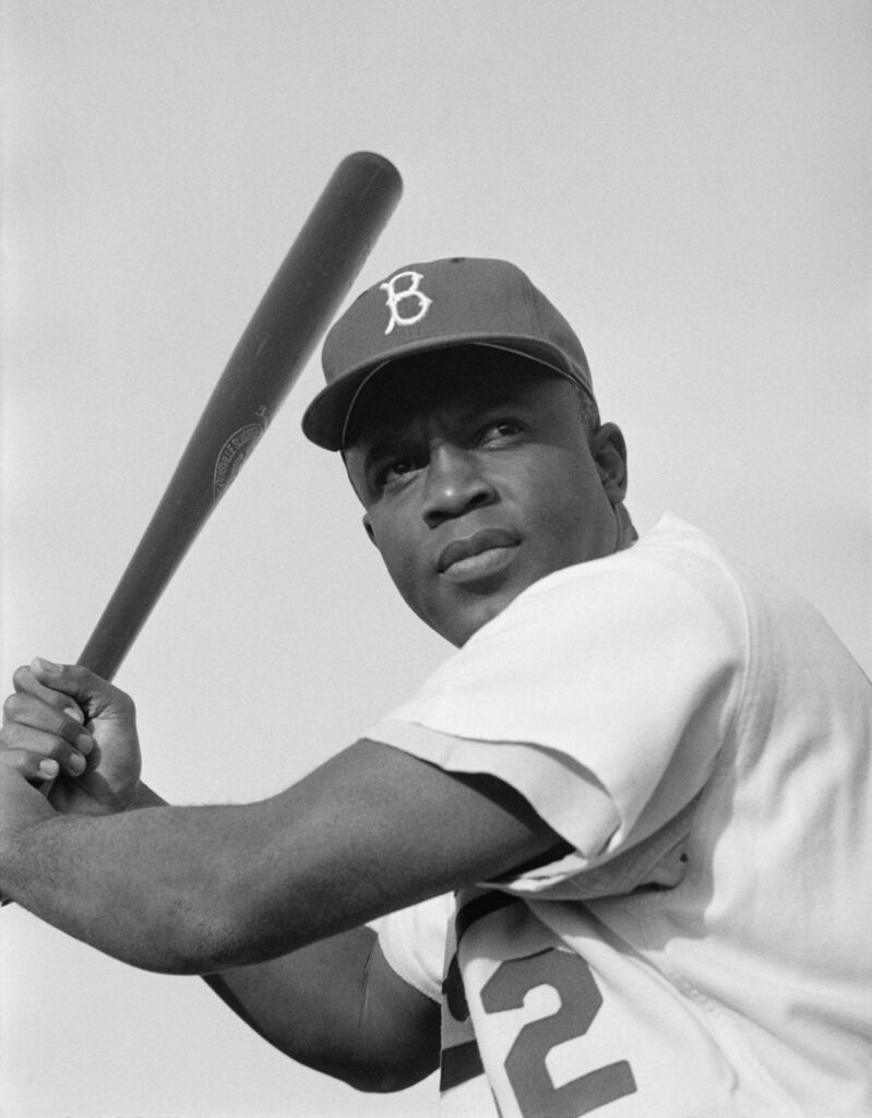 The history-making Baseball star Jackie Robinson