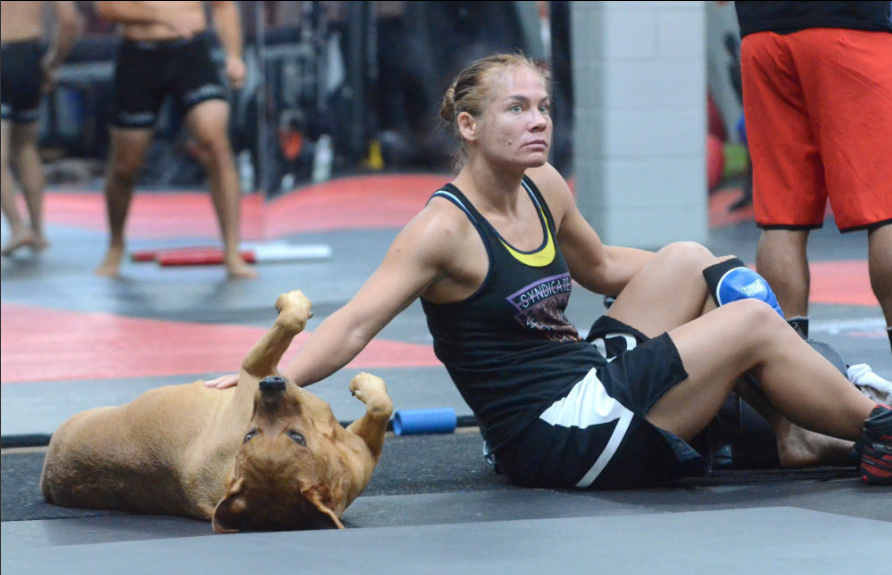 Julie Kedzie during a break in between her practice 