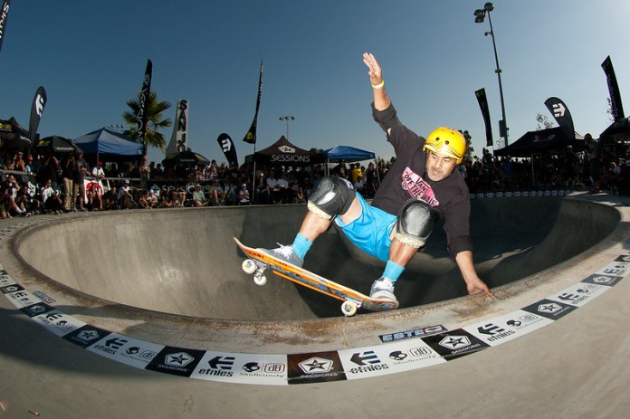 Steve Cabellero showed his skateboarding skills.