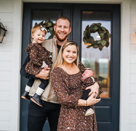 Carson Wentz With His Wife and Daughter
