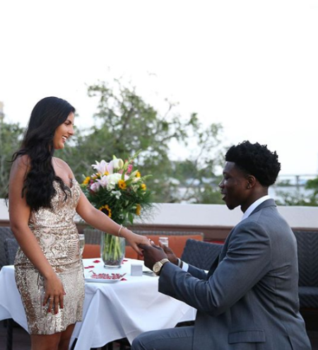 Devontae Cacok Proposing His Girlfriend with Ring in 2019(Source:www.glamourfame.com)