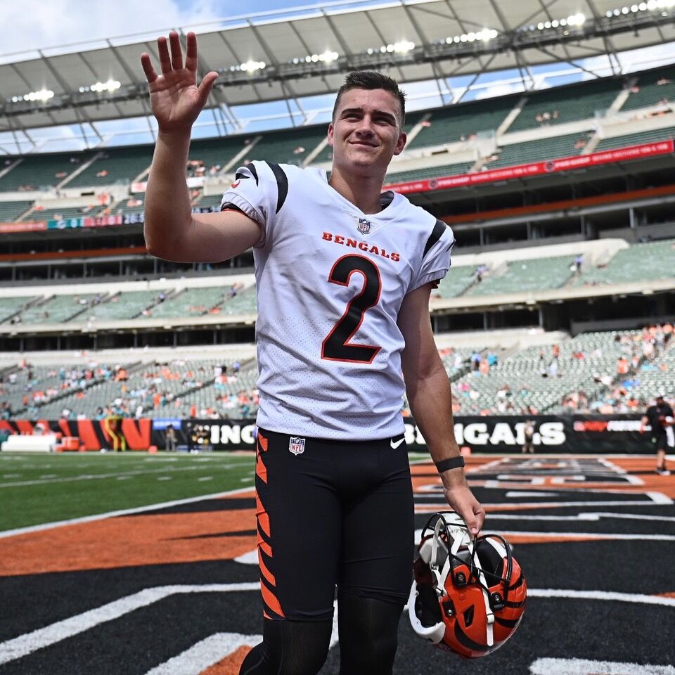 Evan McPherson in The Cincinnati Bengals Jersey(Source: Times-Journal)