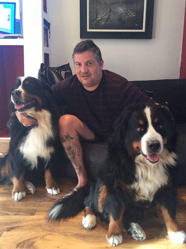 Gary with his dogs