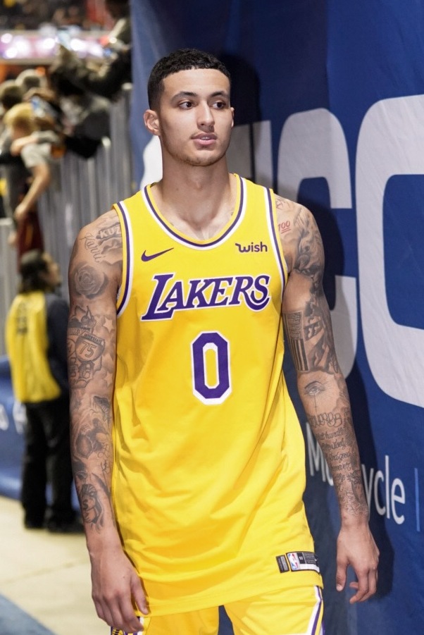 Kyle Kuzma representing the Los Angeles Lakers