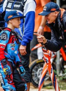 Stefan Everts with his son 