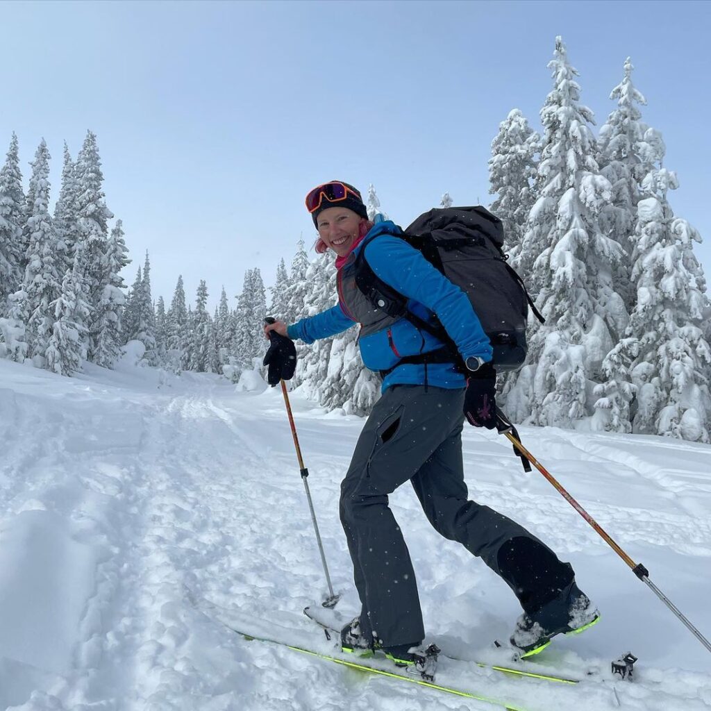 Kikkan Randall While Skiing (Source: Instagram) 