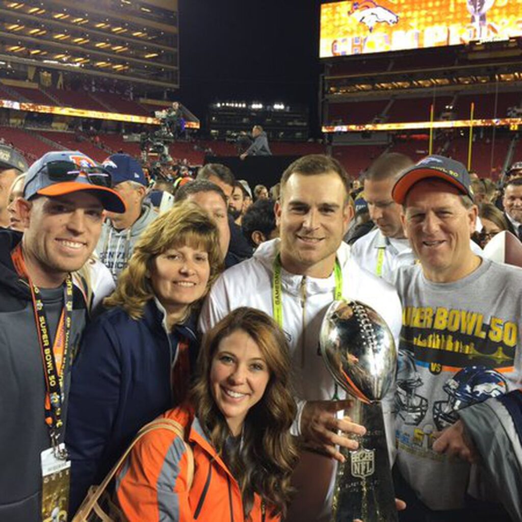 Robbie Gould with his Family after His Brother Chris became the Super Bowl Champion in 2016(Source: Chicago Sun-Times)