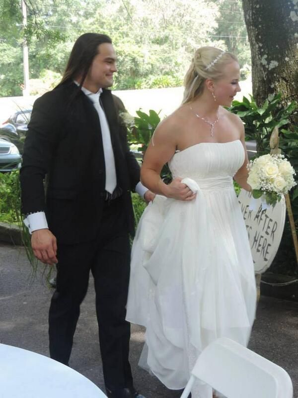 Bo Dallas and his former wife Sarah on the day of their marriage