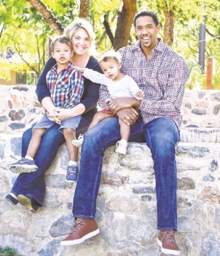 Channing With His Wife, His Eldest Son, Hendrix, And His Daughter, Margaux