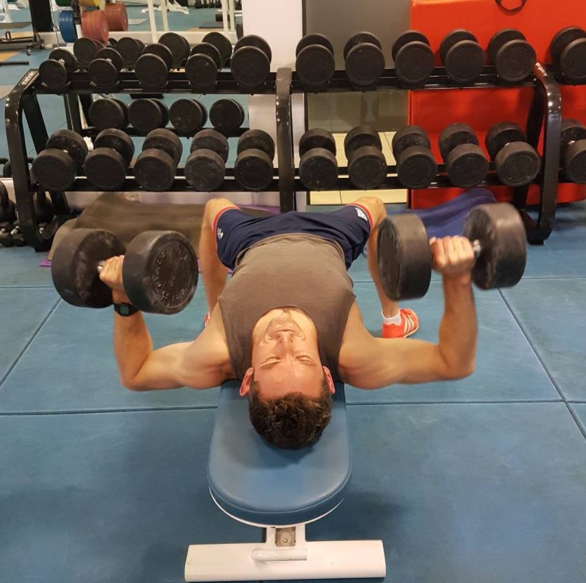 David Florence in the gym