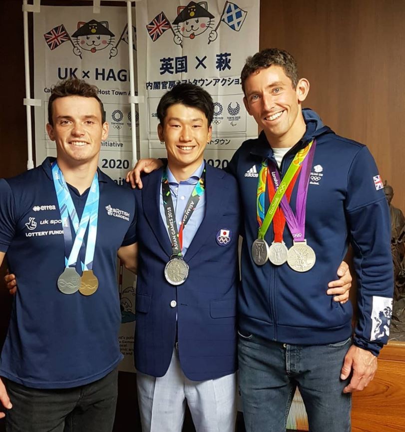 David Florence with canoers