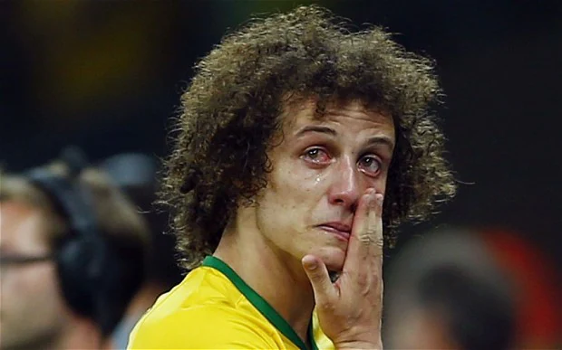 David Luiz crying