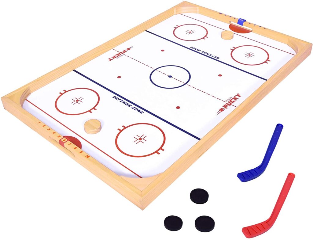 GoSports Hockey Ice Pucky Wooden Table Top