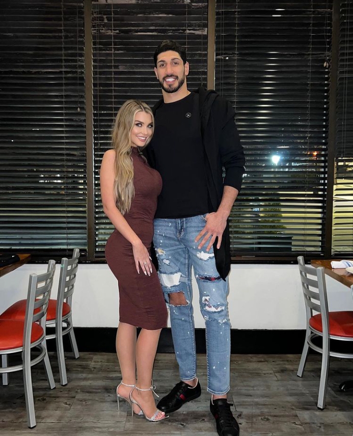 Enes Kanter With His Girlfriend, Emily Sears 
