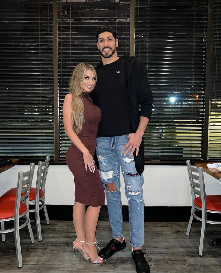 Enes Kanter With His Girlfriend, Emily Sears