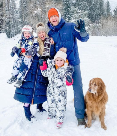 Jimmer with his Wife, Kids and Dog