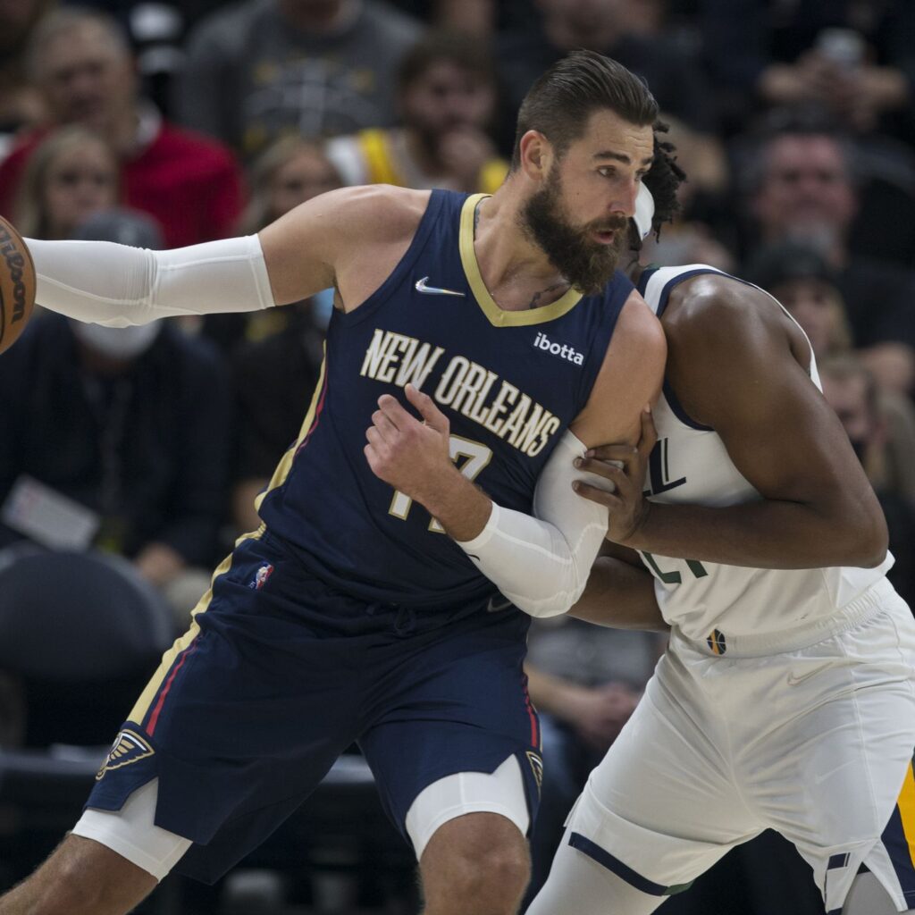 Jonas Valanciunas in action for the Pelicans(Source: The Bird Writes)