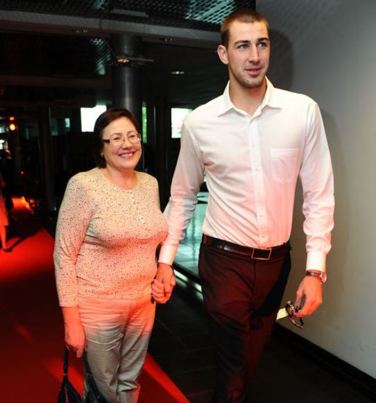 Jonas with his mother Danute(Source: Celebrities InfoSeeMedia)