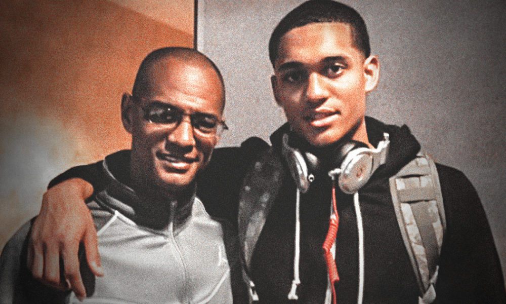 Jordan Clarkson with his dad Mike (Source: Cavs Nation)