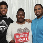 Kyle Lowry with his mother & brother