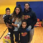 Kyle Lowry with his wife & sons