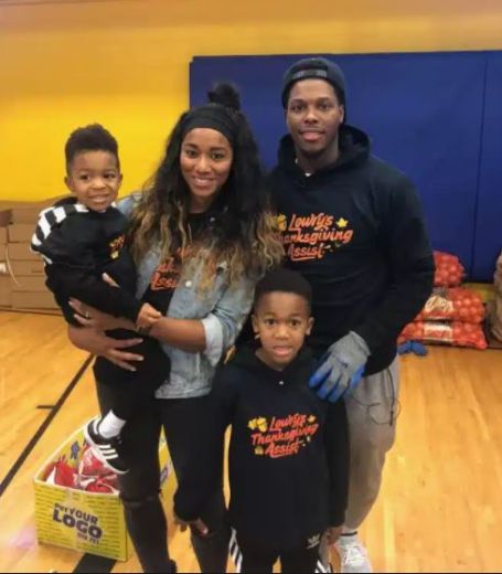 Kyle Lowry with his wife & sons (Source: Glamourbreak.com)