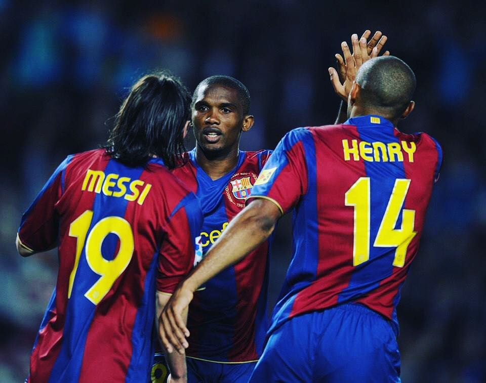 Lionel Messi, Samuel Eto’o, Thierry Henry (Source: Pinterest)