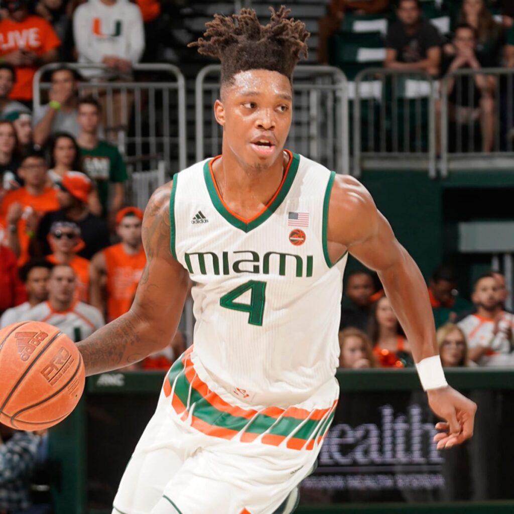 Lonnie Walker in the Miami Hurricanes Jersey 