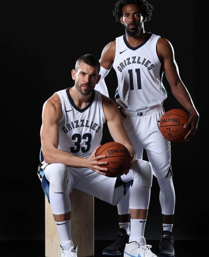 Marc Gasol with Mike Conely