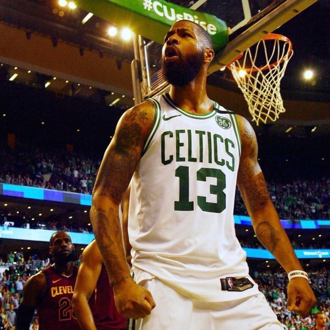 Marcus Morris In A Basketball Court For The Celtics