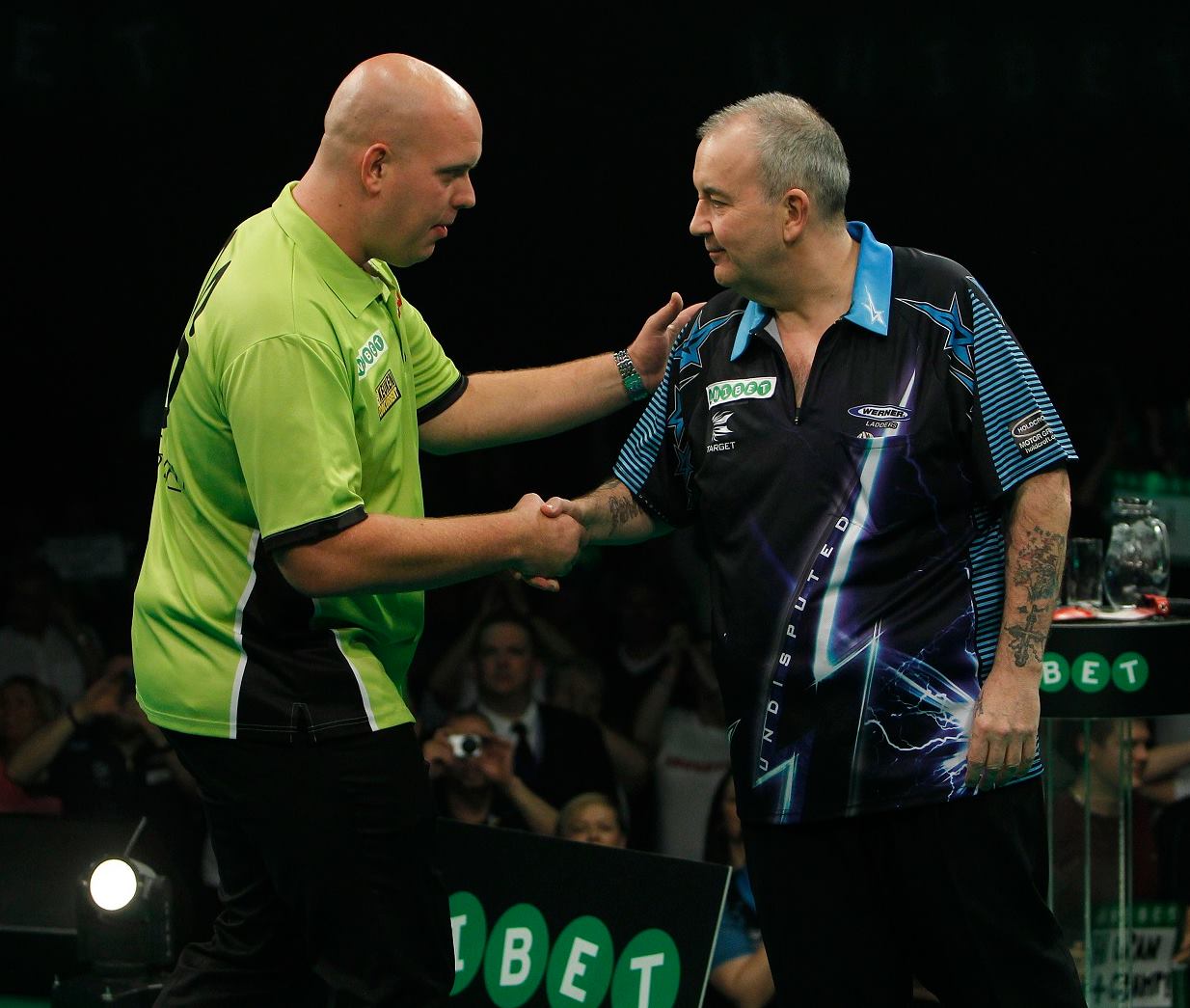 Michael Van Gerwen and Phil Taylor