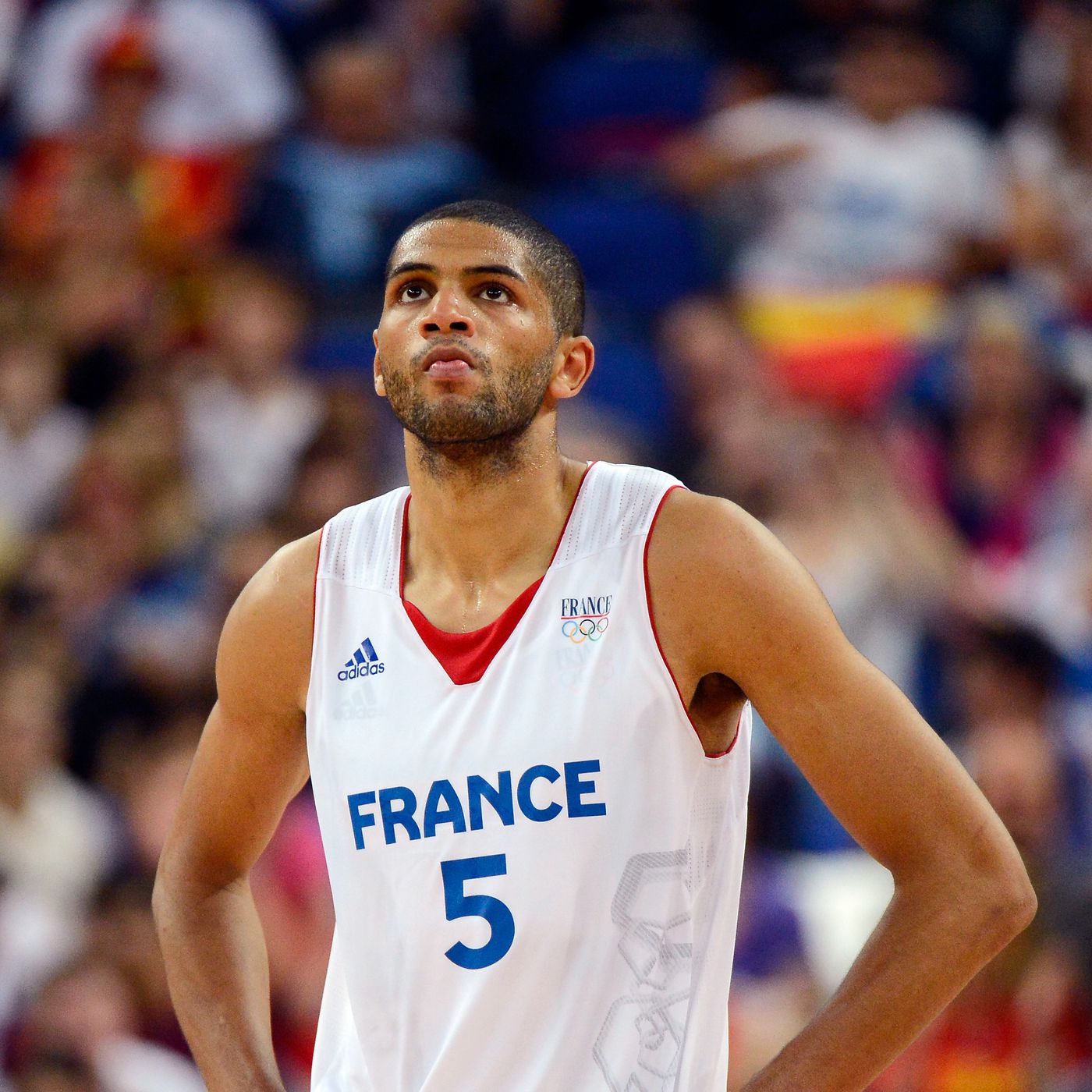 Nicolas Batum In The French National Team Jersey 