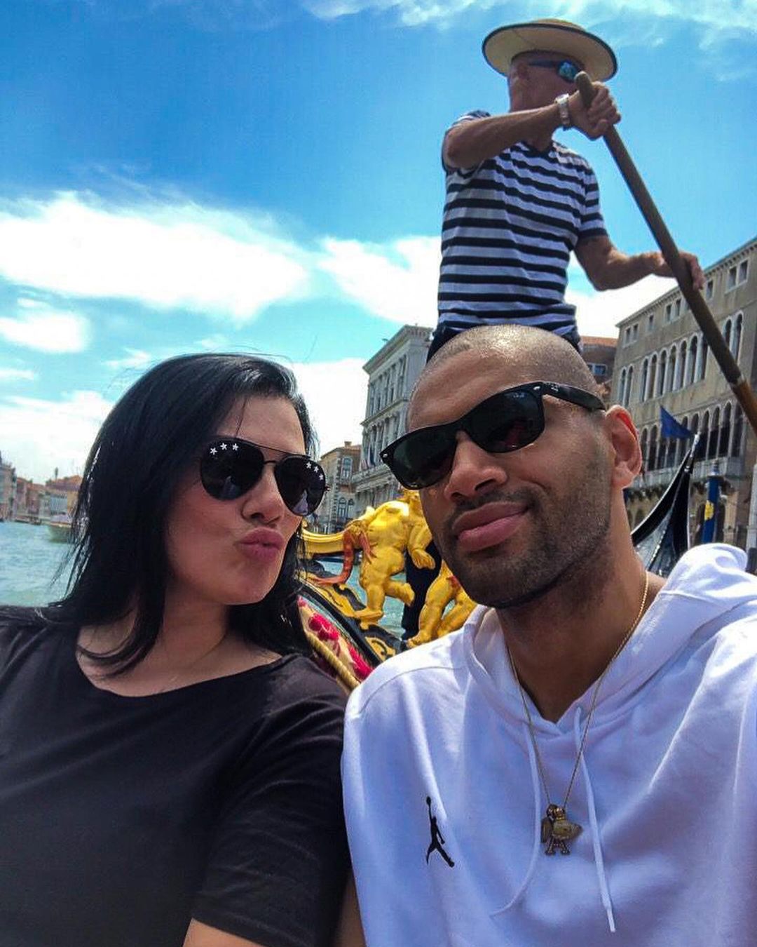 Nicolas Batum With His Wife, Aurelie