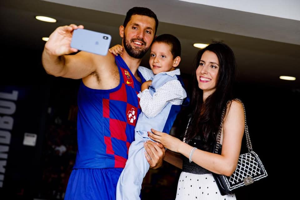 Nikola with his wife and son