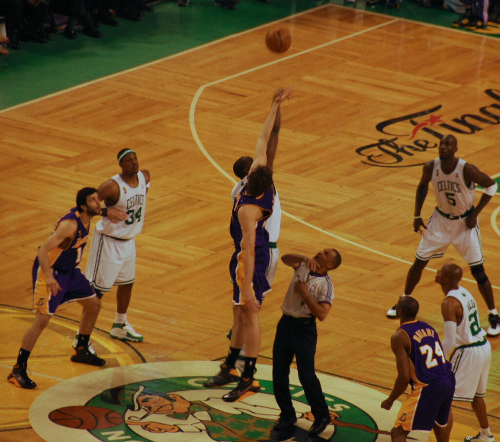 Los Angeles Lakers vs. Boston Celtics.