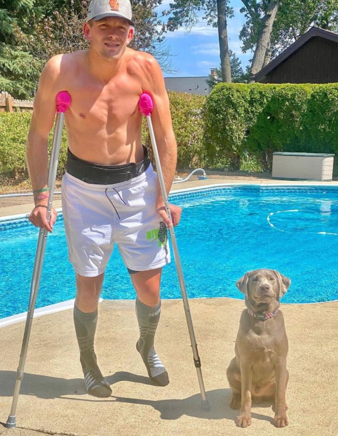 Ron Baker with his dog