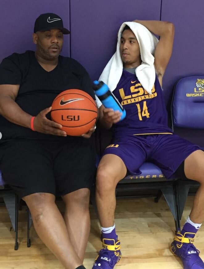 Tremont Waters With His Late Father