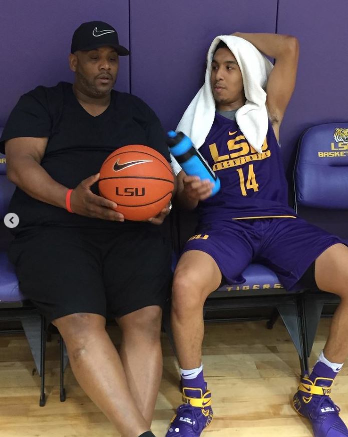 Tremont Waters with his late father